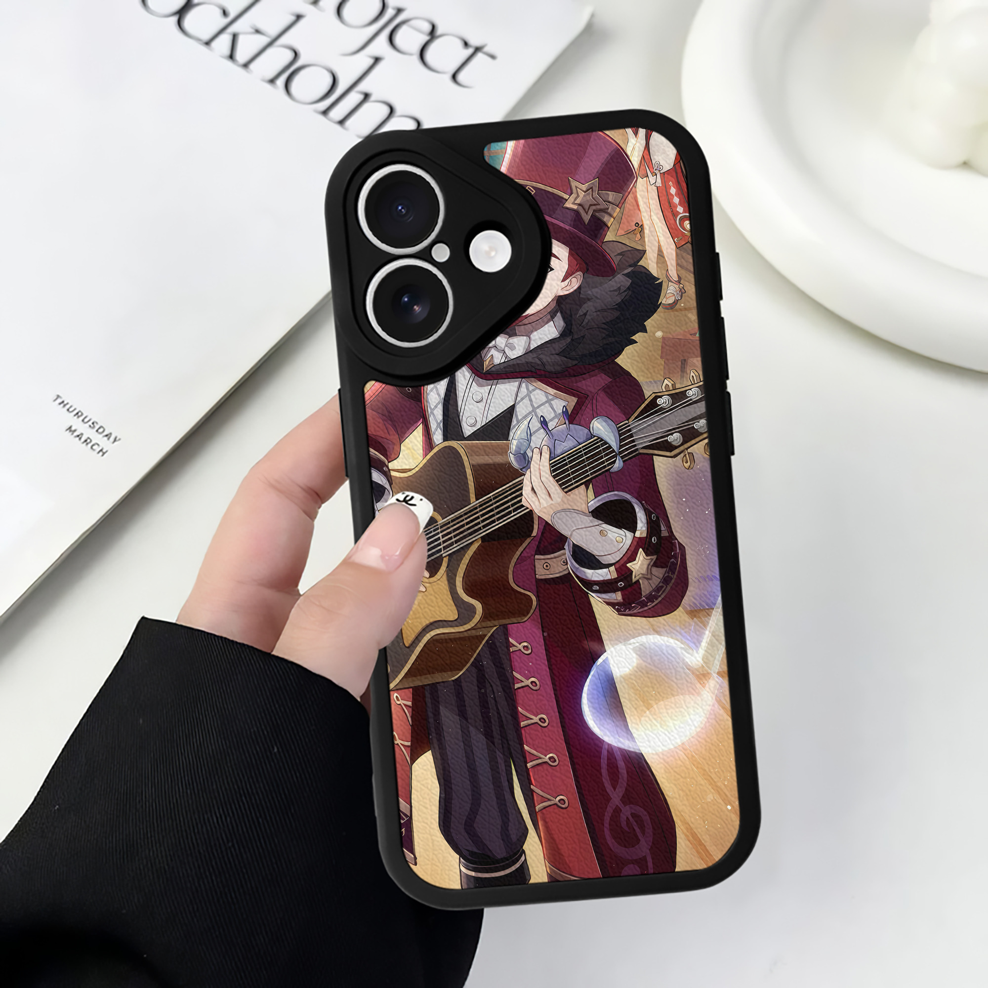 げんし神 genshin 【iPhone 16シリーズ対応】シリコンスマホケース（レザー調） 材質：シリコン